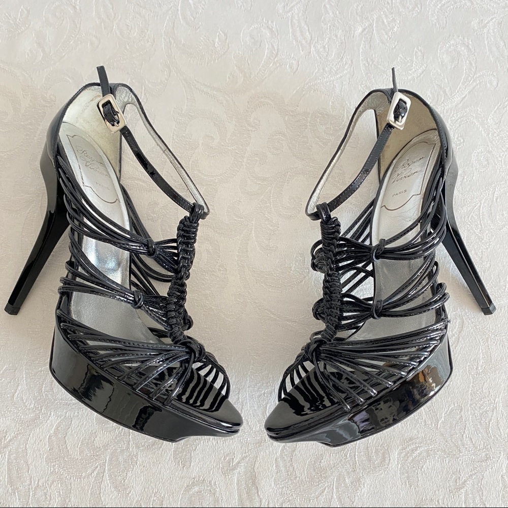 Roger vivier black knotted Lacey Strap sandals